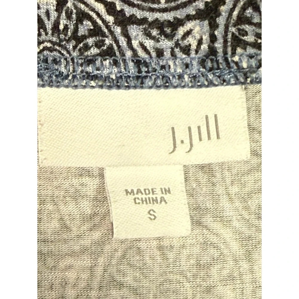J. Jill Womens Black White Medallion Tile Print Rayon Maxi Skirt Small S 34in L